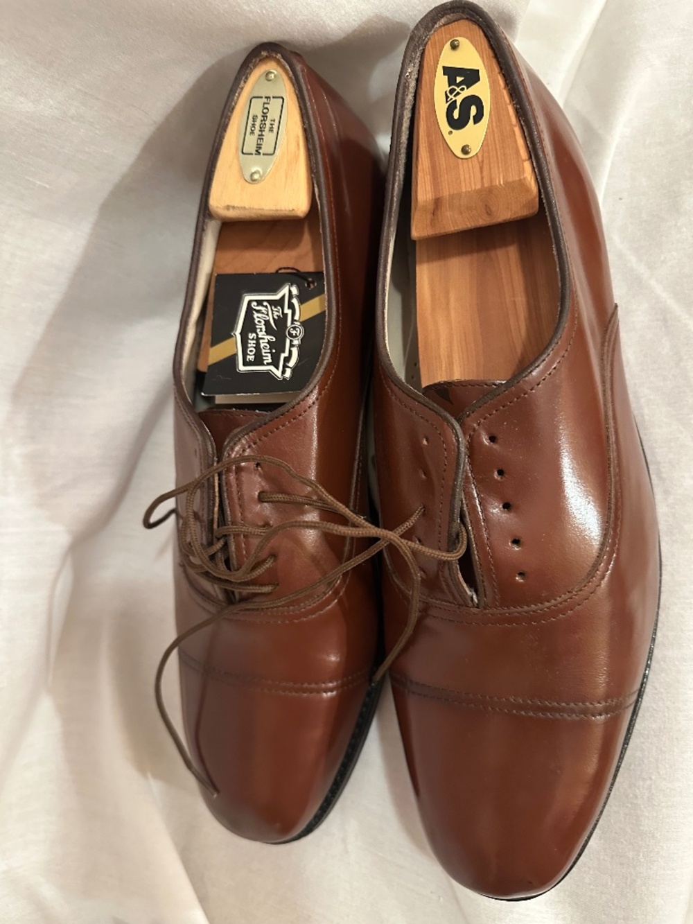 Stuart McGuire, 11, brown Oxford shoes